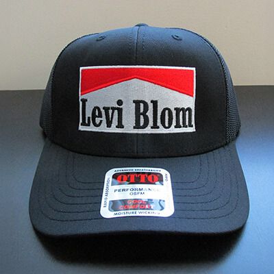 Black logo snapback cap