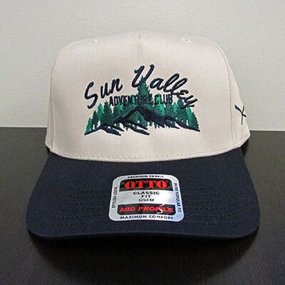 Black script cap