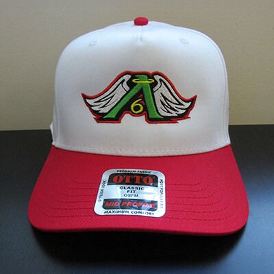 White red embroidered cap