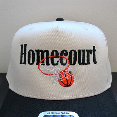 White basketball statement cap White basketball statement cap