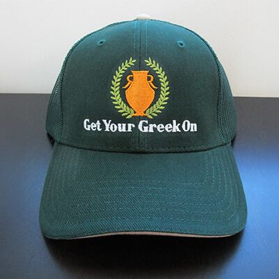 Green casual cap