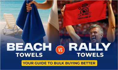 Beach Towels vs. Rally Towels: Your Guide to Bulk Buying Better Beach Towels vs. Rally Towels: Your Guide to Bulk Buying Better