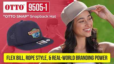 OTTO CAP 9505-1 “OTTO SNAP” Snapback Hat: Flex Bill, Rope Style, and Real-World Branding Power