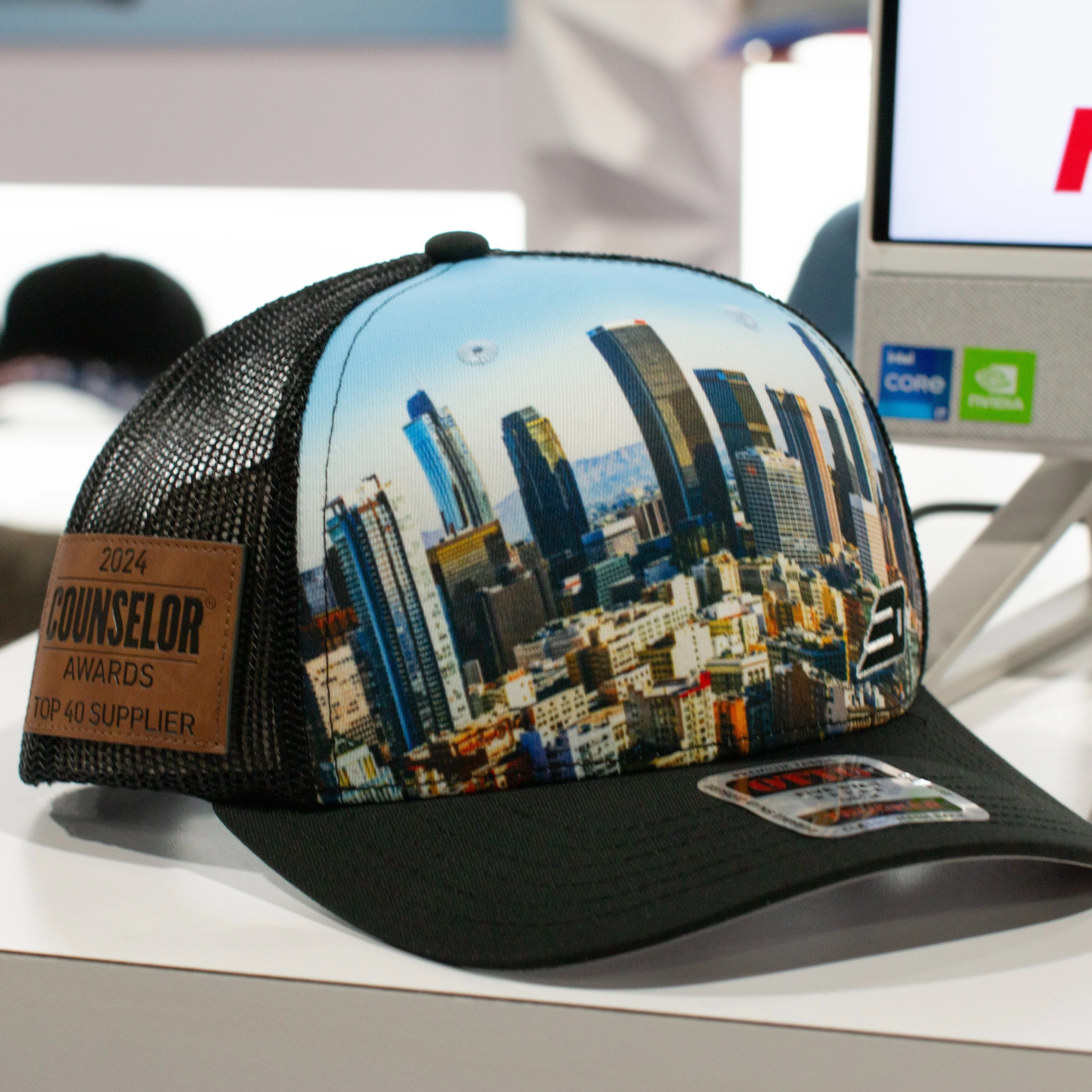 OTTO CAP 5 Panel Mid Profile Mesh Back Trucker Hat