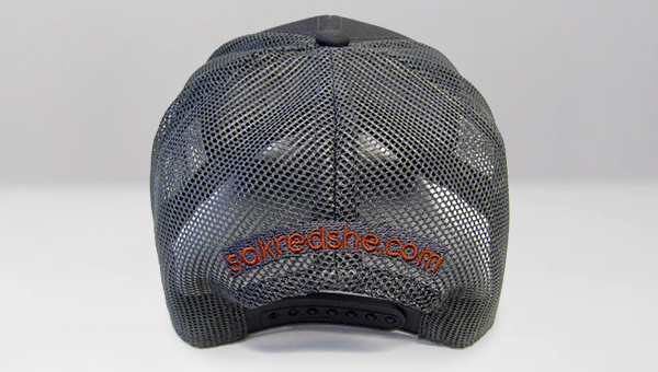 Tips for designing a custom hat for your team – back panel Cap with a custom design on the back panel, demonstrating optimal space for team branding