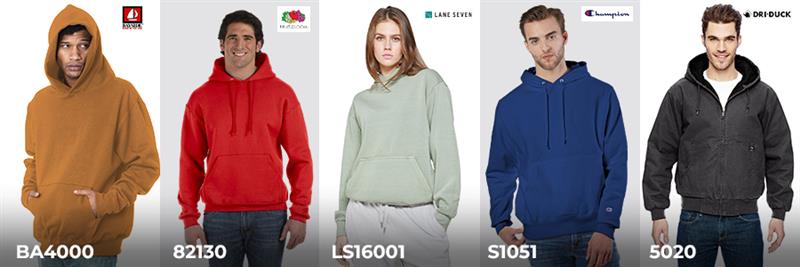 Explore bulk blank hoodies from leading apparel brands for wholesale and custom printing