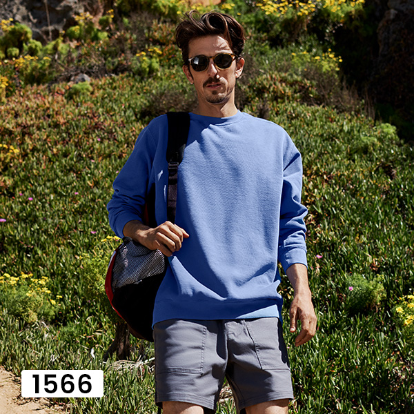 Comfort Colors 1566 blue crewneck sweatshirt garment dyed casual outdoor wear