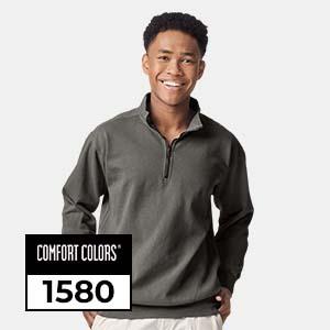 Comfort Colors 1580 Men's Olive Quarter Zip Sweatshirt - Premium Quality, Versatile Style