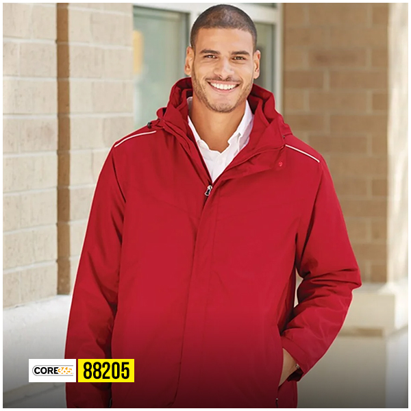 Core 365 88205 red insulated jacket weather resistant corporate outerwear