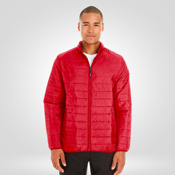 Core 365 CE700 packable puffer jacket lightweight insulated outerwear for travel and corporate use