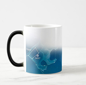 Custom Constellation Mug with Stunning Astronomical Design - MugBargain Custom constellation mug showcasing a detailed star map with constellations and labeled stars, gradient blue design, ideal for astronomy lovers - MugBargain.
