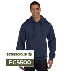 Econscious EC5500 Men's Navy Hoodie – Eco-Friendly Fabric, Soft & Durable