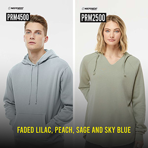 Faded Lilac, Peach, Sage, and Sky Blue Hoodies Stylish hoodies in faded lilac, peach, sage, and sky blue colors.