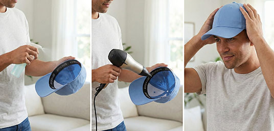 Stretch a Fitted Hat Method 1: The 