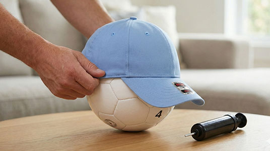 Stretch a Fitted Hat Method 3: The Soccer Ball Hack (Uncommon but Effective)