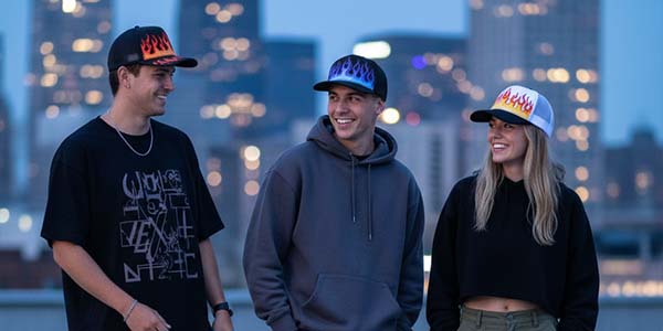 Flame hats in American Streetwear