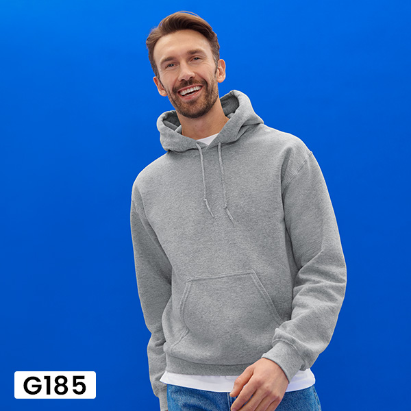 Gildan G185 grey hoodie blank pullover sweatshirt for wholesale and custom printing