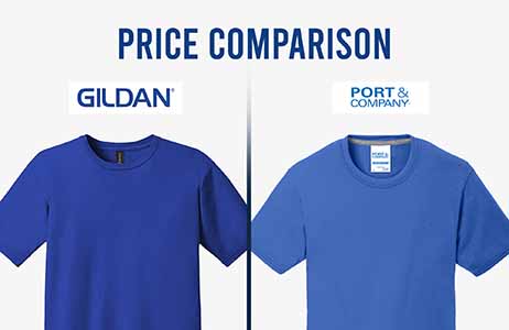Gildan vs. Port & Company: Price Comparison Gildan vs. Port & Company: Price Comparison