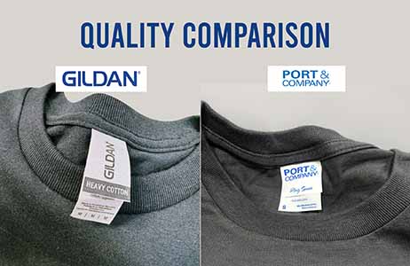 Gildan vs. Port & Company: Quality Comparison Gildan vs. Port & Company: Quality Comparison