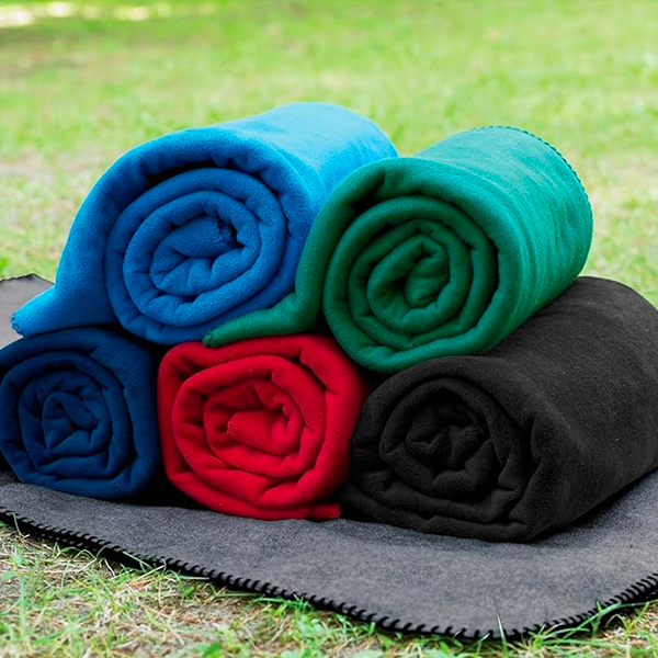 Harriton M999 fleece blanket soft lightweight throw blanket for promotional and corporate use