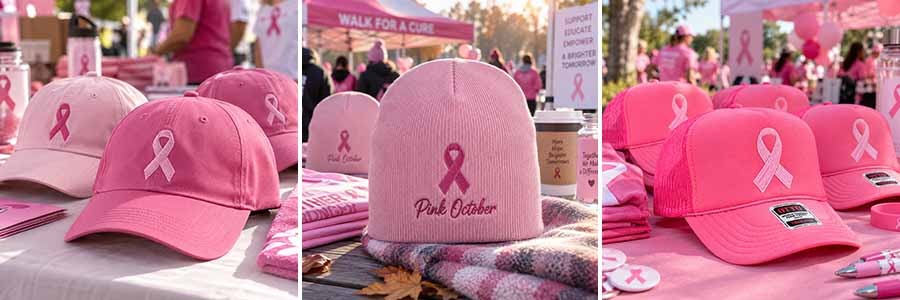 Hat styles for pink october