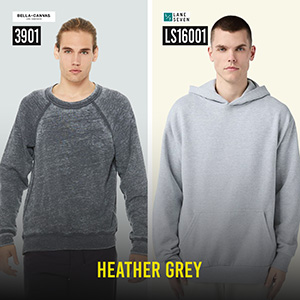 Heather Grey Sweatshirt for Casual Comfort Heather grey sweatshirt perfect for casual wear and customization.