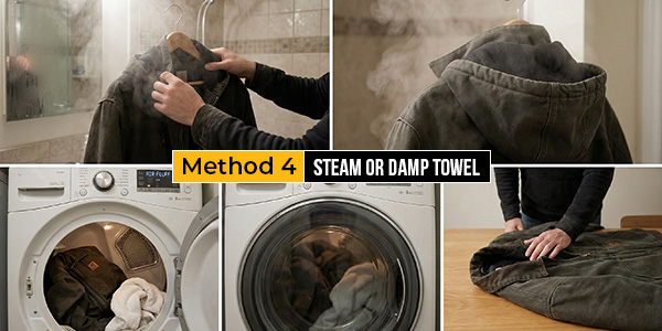 How to soften carhartt jacket method washer steam or damp towel