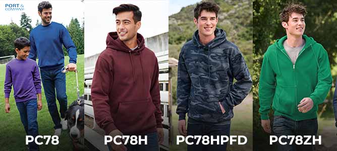 Shop Port and Company PC78 Sweatshirts Varients From ShirtsBargain