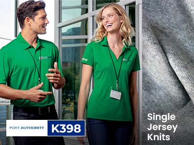Shop POrt Authority Jersey Knit K398 Polo Wholesale