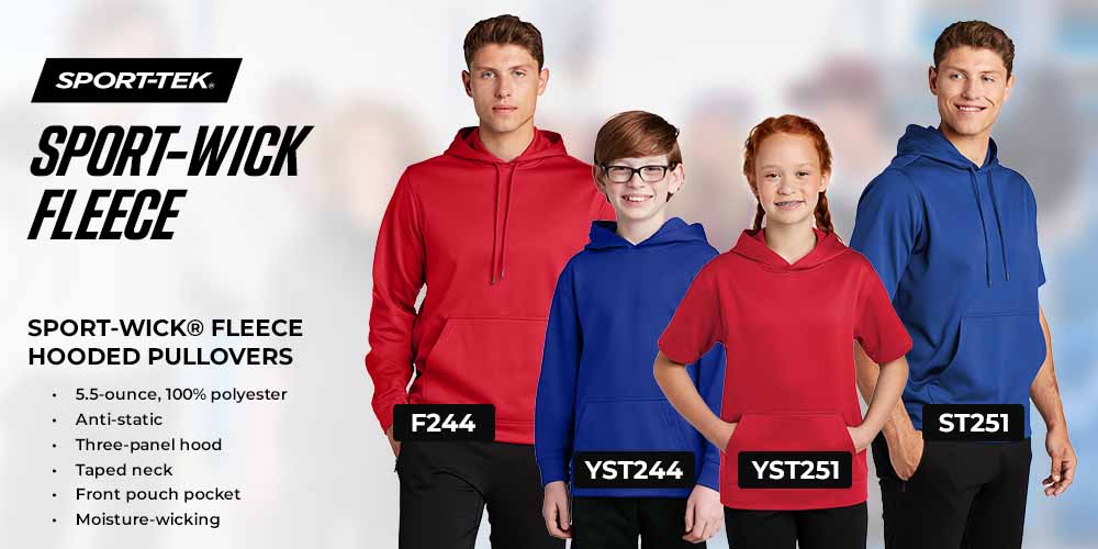 Shop Sport Tek Sport Wick Hoodies in Bulk Shop Sport Tek Sport Wick Hoodies in Bulk