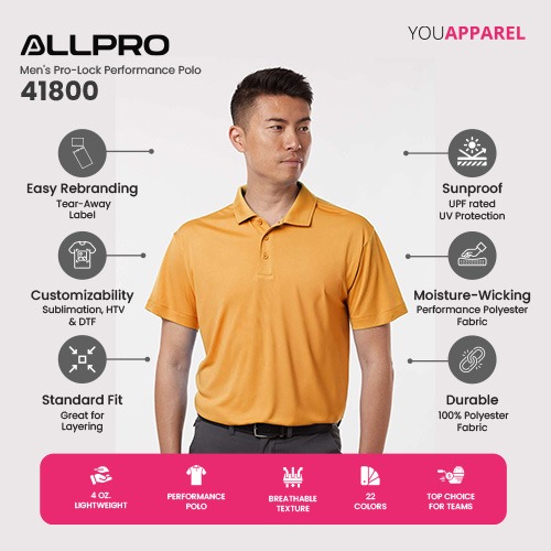 ALLPRO 41800 Performance Polo: Built for Performance, Comfort & Customization