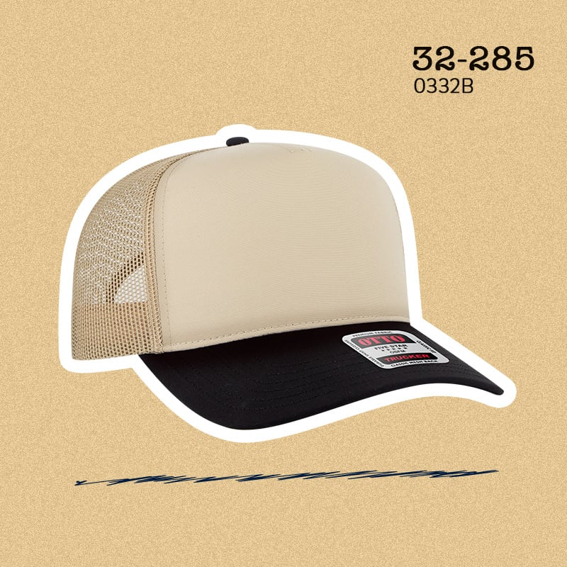 OTTO CAP 5 Panel Mid Profile Mesh Back Trucker Hat