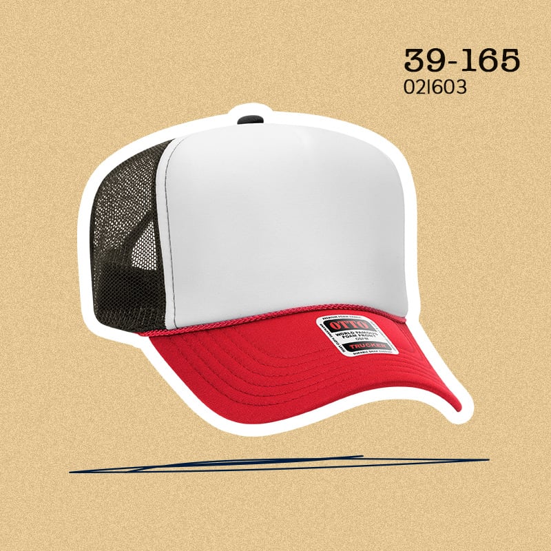 OTTO CAP 5 Panel High Crown Mesh Back Trucker Hat