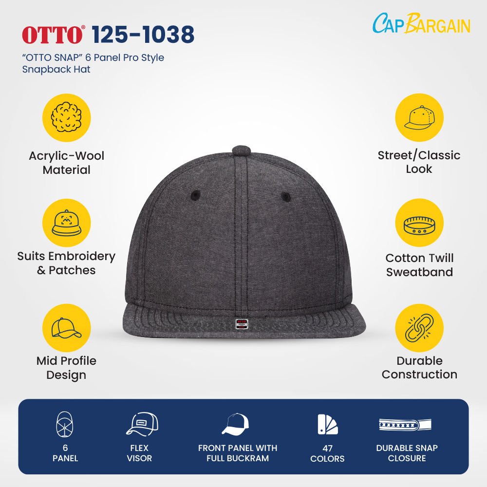 Buy Bulk OTTO CAP 125-1038 Snapback Hats Wholesale