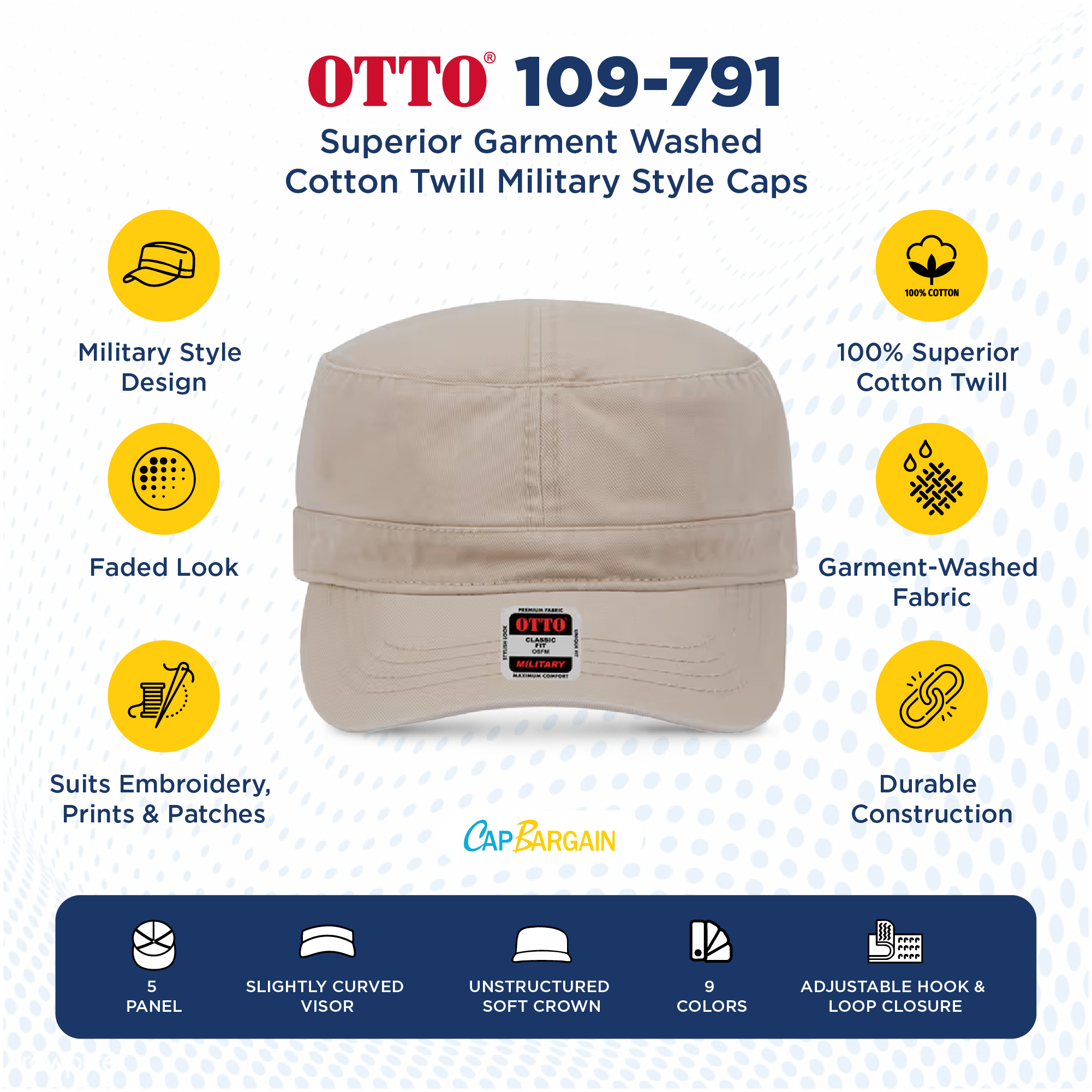 Buy Bulk OTTO CAP 109-791 | Wholesale OTTO CAP 109-791 6 Panel Cap