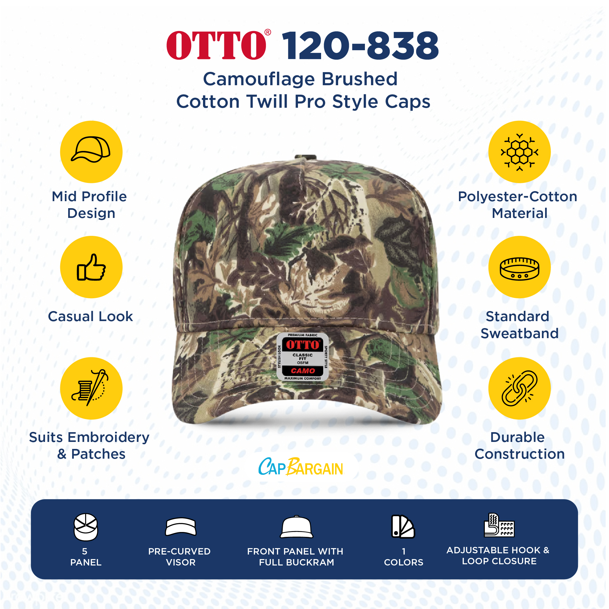 Buy Bulk OTTO CAP 120-838 | Wholesale OTTO CAP 120-838 Camo Hats