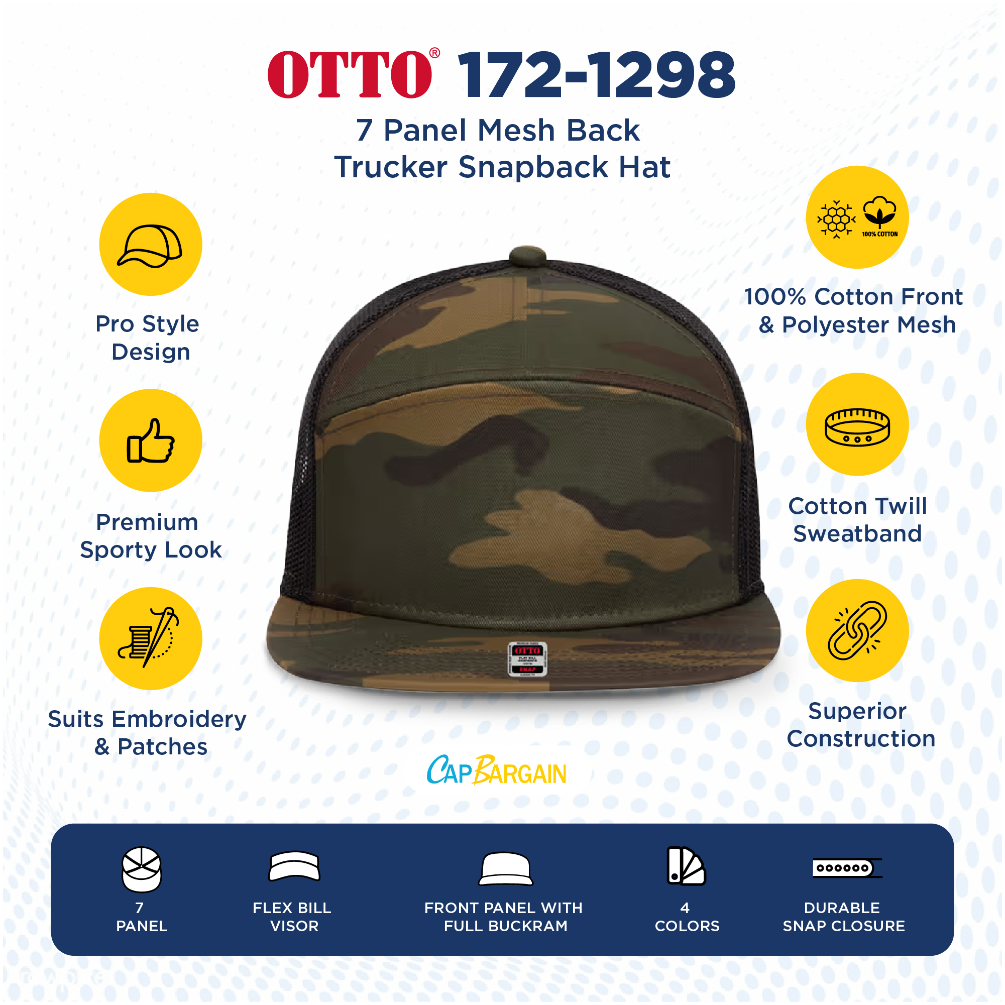 Buy Bulk OTTO CAP 172-1298 | Wholesale OTTO CAP 172-1298 Low/Mid Profile Speciality
