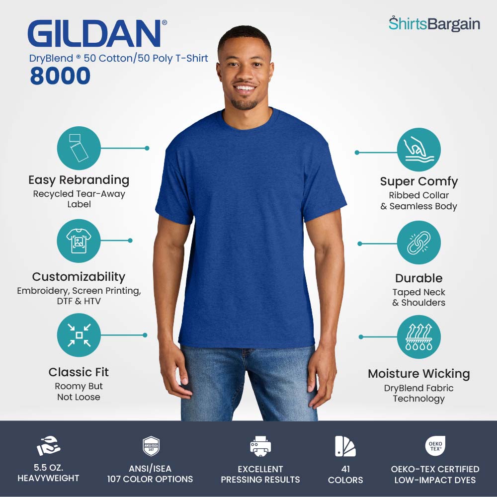 Shop Gildan 8000 T-Shirts Wholesale