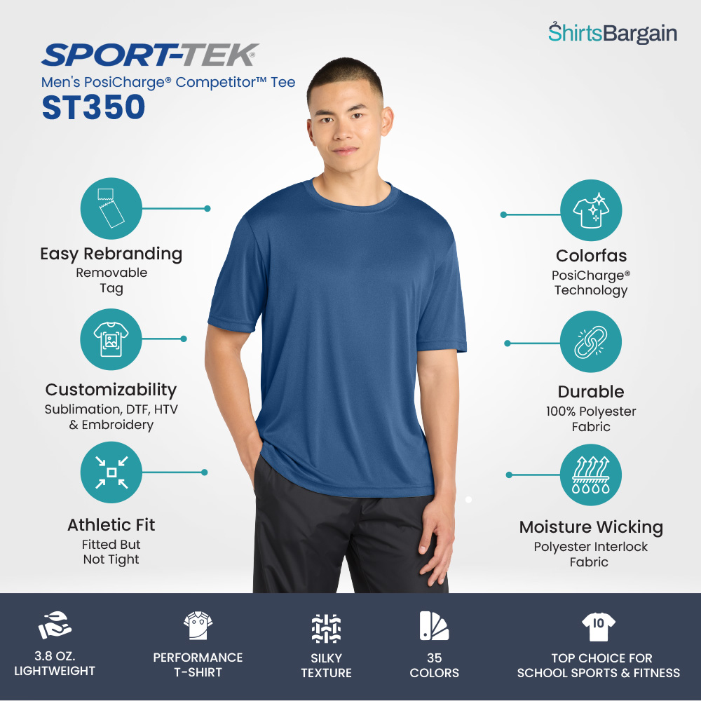 Shop Sport-Tek ST350 T-Shirts Wholesale