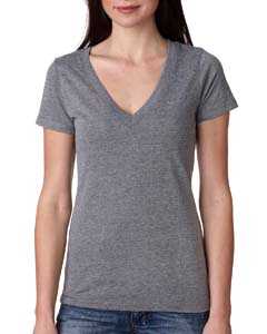 Next Level Women’s Triblend Deep V-Neck T-Shirt 6740