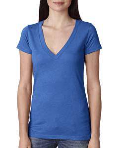 Next Level Women’s Triblend Deep V-Neck T-Shirt 6740