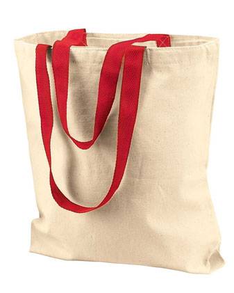 Liberty Bags Natural Tote with Contrast-Color Handles 8868