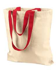 Natural Tote with Contrast-Color Handles