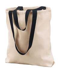 Natural Tote with Contrast-Color Handles