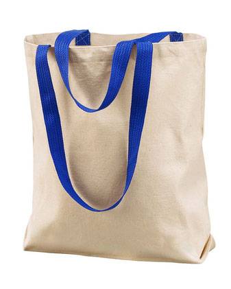 Liberty Bags Natural Tote with Contrast-Color Handles 8868