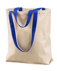 Natural Tote with Contrast-Color Handles