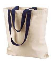 Natural Tote with Contrast-Color Handles