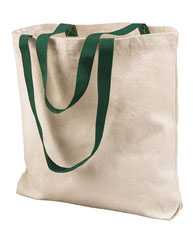 Natural Tote with Contrast-Color Handles