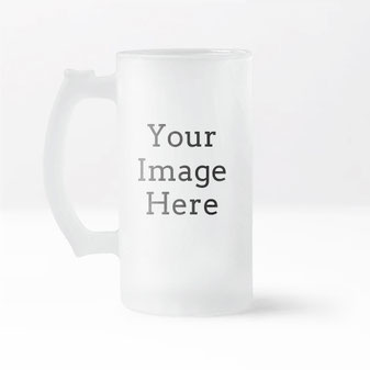 Frosted Glass Beer Mug 16 oz
