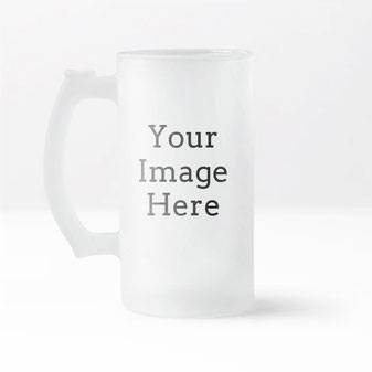 Frosted Glass Beer Mug 16 oz
